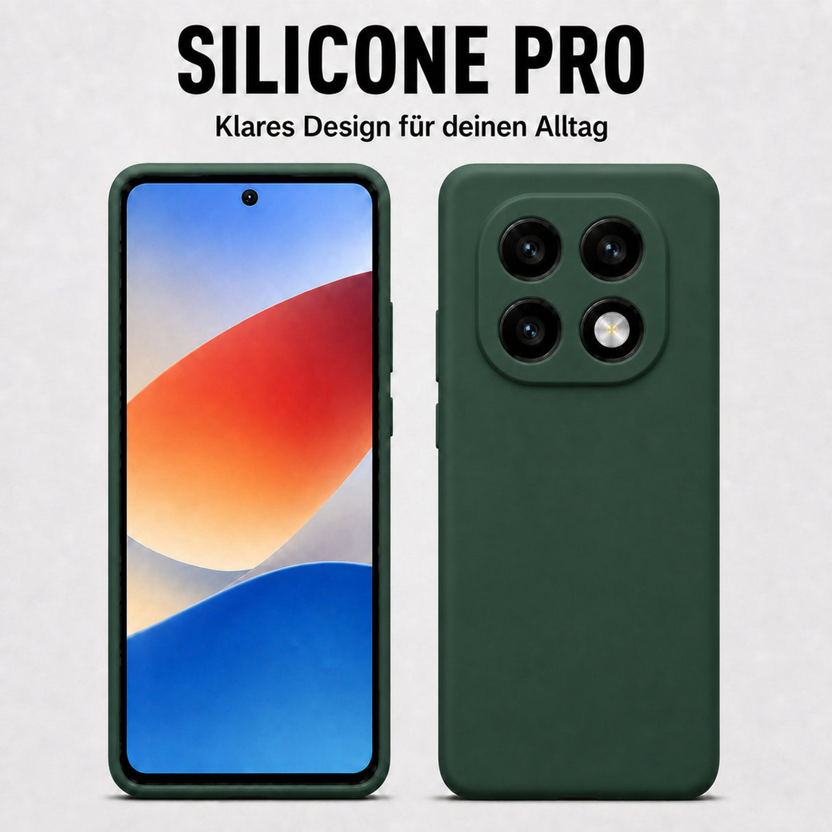 Xiaomi Redmi Note 15 4G / 5G Silicone Pro Silikon Hülle Tannengrün – Detailansicht 5