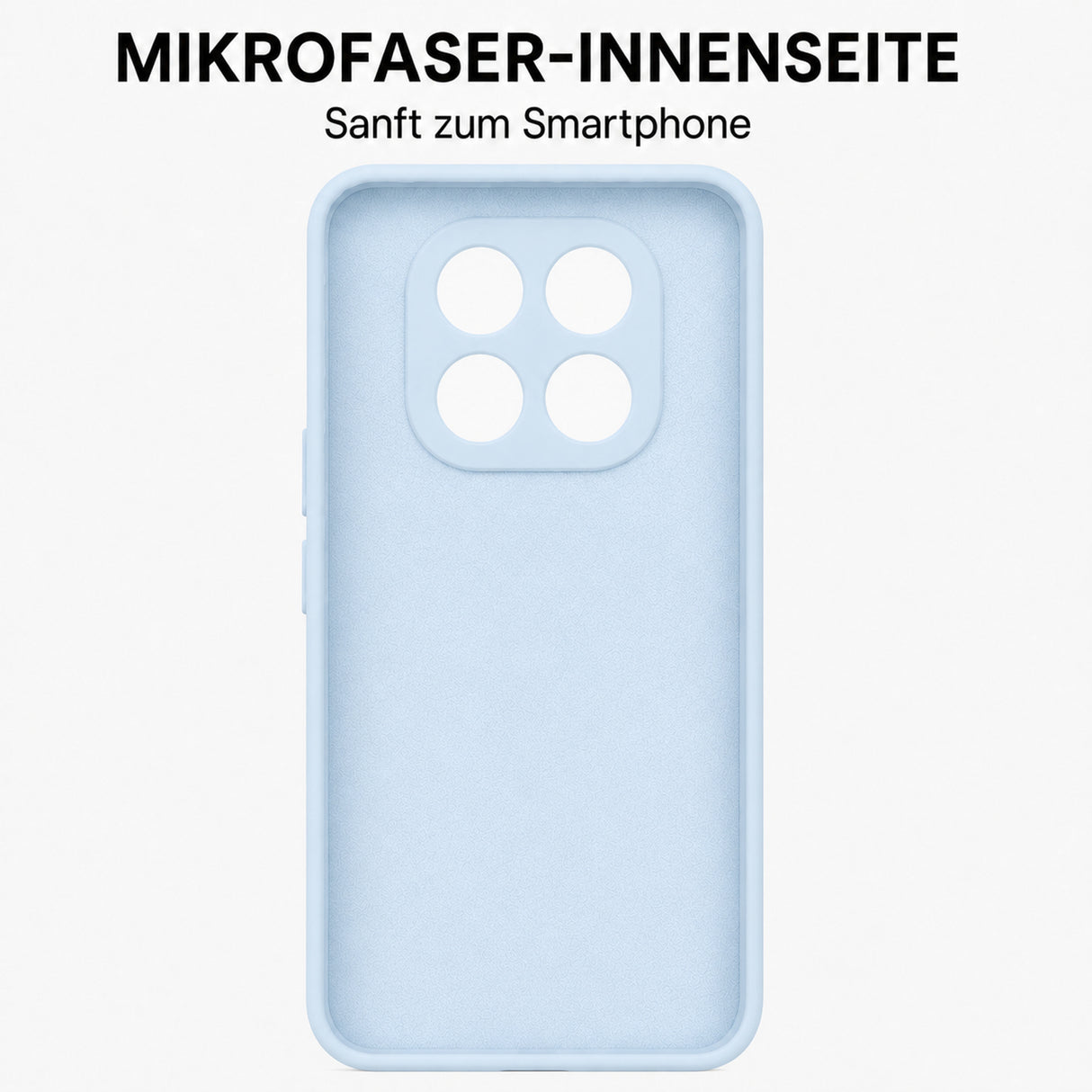 Xiaomi Redmi Note 15 4G / 5G Silicone Pro Silikon Hülle Wolkenblau – Detailansicht 4