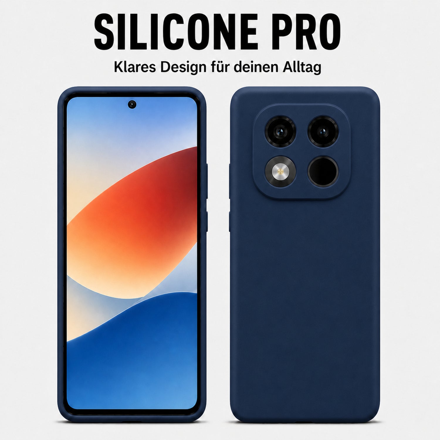Xiaomi Redmi Note 15 Pro 5G Silicone Pro Silikon Hülle Marineblau – Detailansicht 5