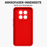 Xiaomi Redmi Note 15 Pro 5G Silicone Pro Silikon Hülle Rot – Detailansicht 4