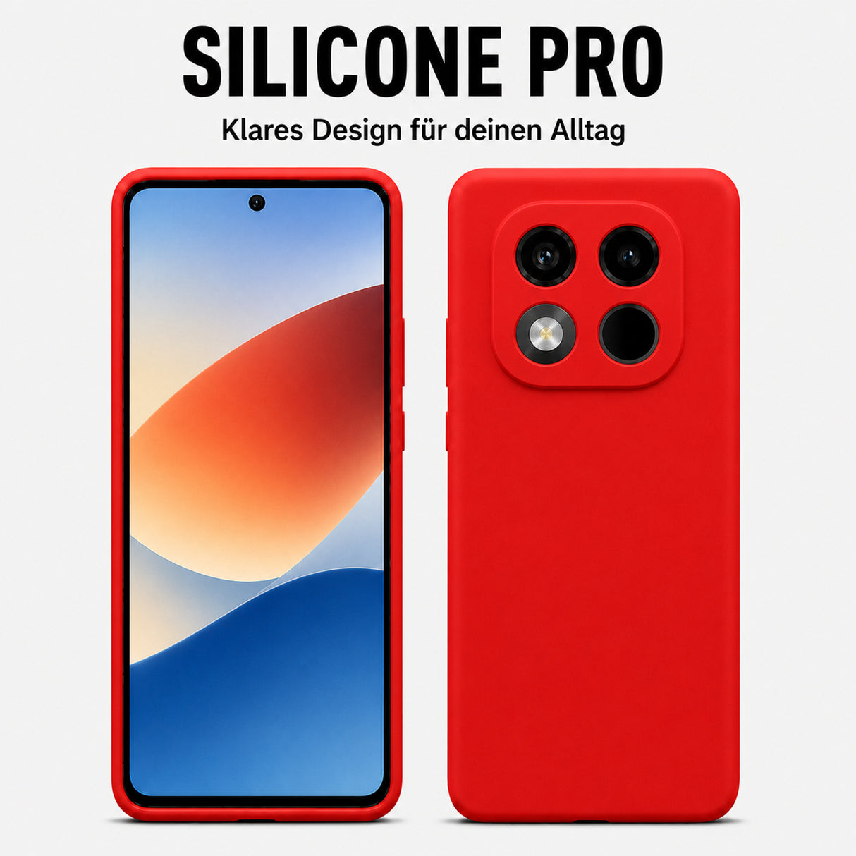 Xiaomi Redmi Note 15 Pro 5G Silicone Pro Silikon Hülle Rot – Detailansicht 5