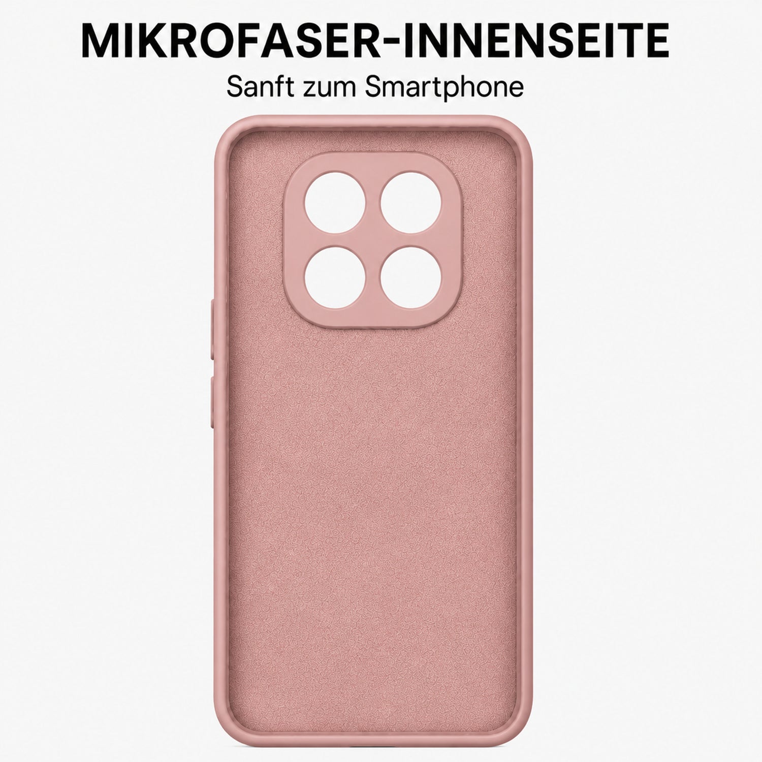 Xiaomi Redmi Note 15 Pro+ 5G Silicone Pro Silikon Hülle Altrosa – Detailansicht 4