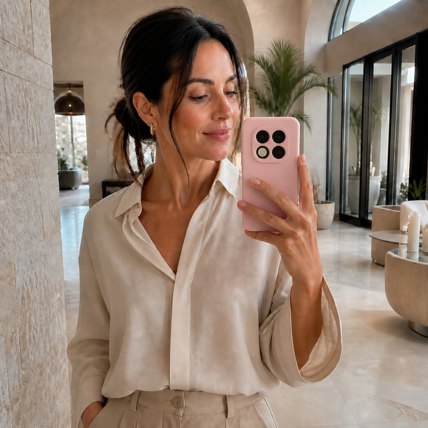Xiaomi Redmi Note 15 Pro+ 5G Silicone Pro Silikon Hülle Altrosa – Detailansicht 6
