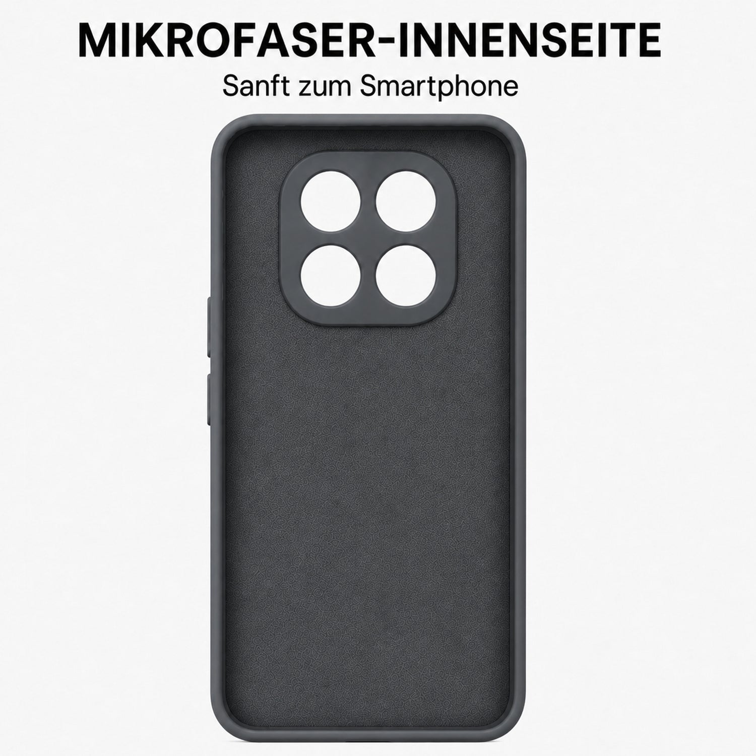 Xiaomi Redmi Note 15 Pro+ 5G Silicone Pro Silikon Hülle Anthrazit – Detailansicht 4