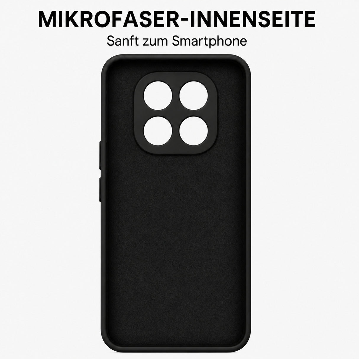 Xiaomi Redmi Note 15 Pro+ 5G Silicone Pro Silikon Hülle Schwarz – Detailansicht 4