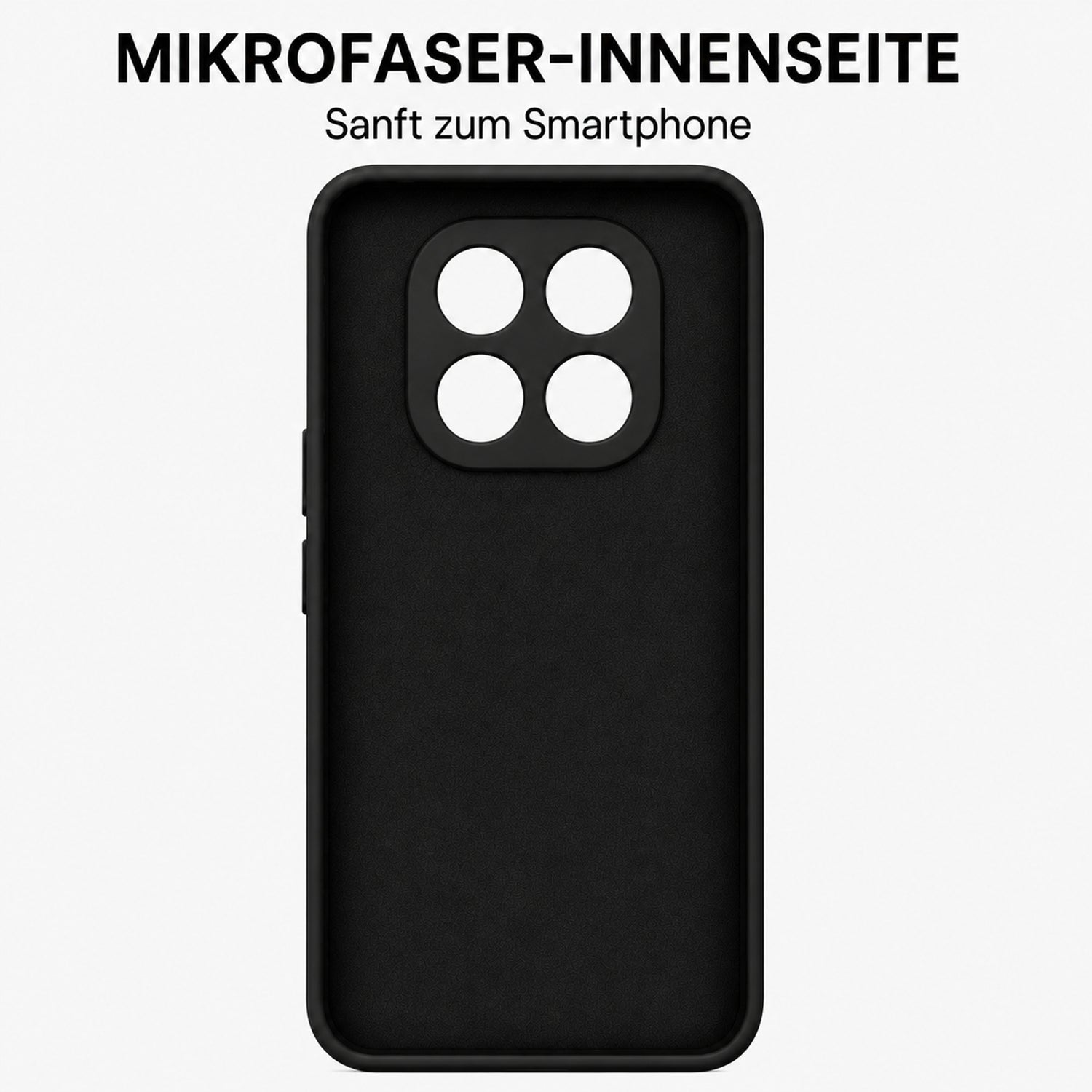Xiaomi Redmi Note 15 Pro+ 5G Silicone Pro Silikon Hülle Schwarz – Detailansicht 4