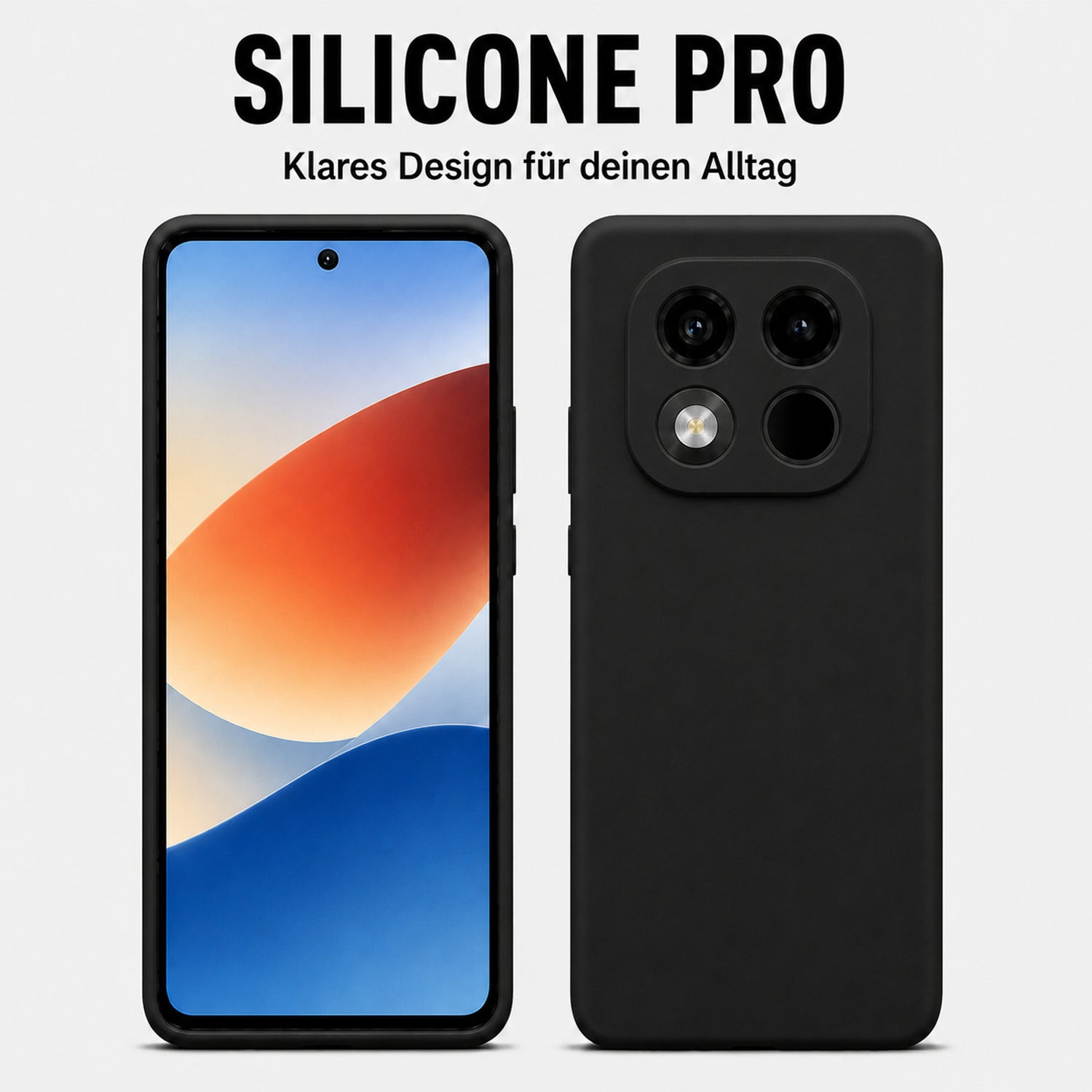 Xiaomi Redmi Note 15 Pro+ 5G Silicone Pro Silikon Hülle Schwarz – Detailansicht 5