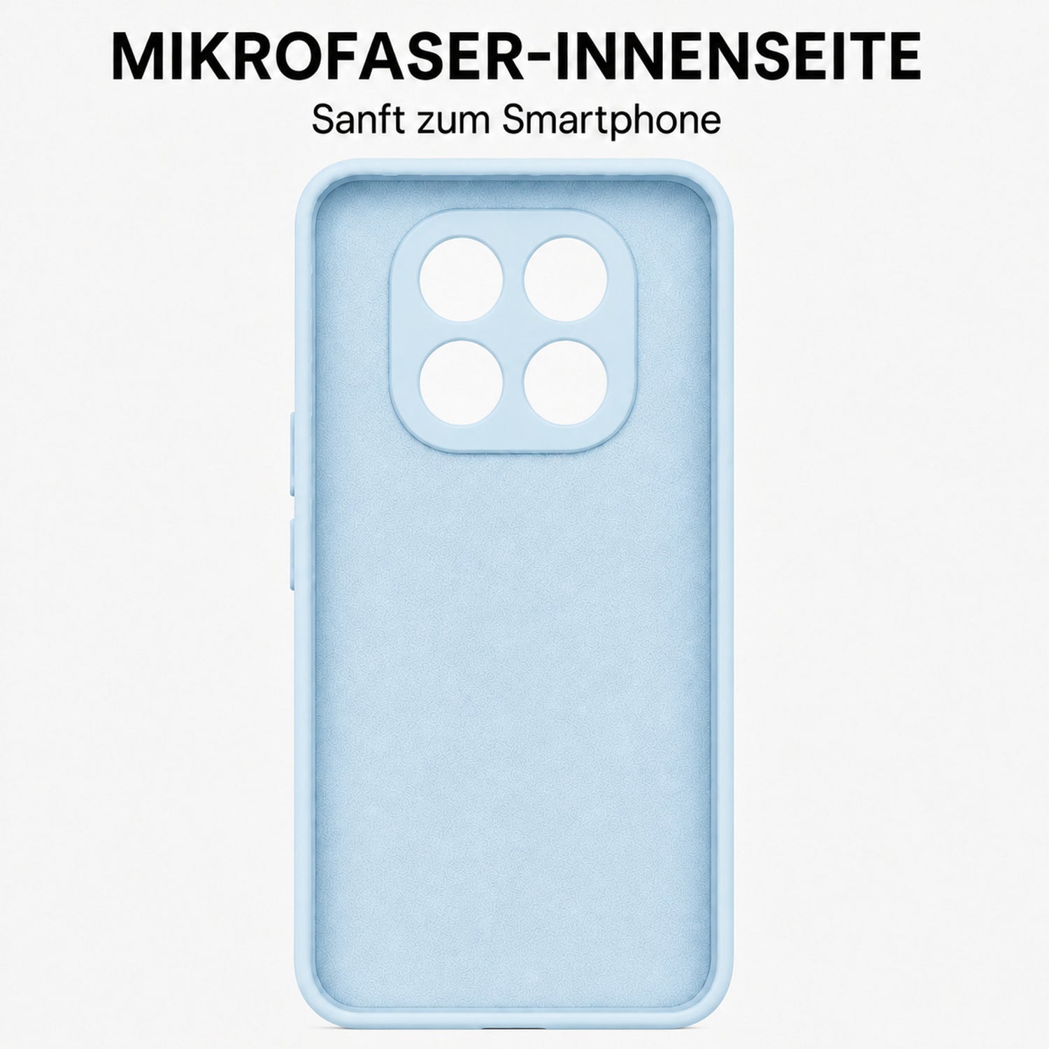 Xiaomi Redmi Note 15 Pro+ 5G Silicone Pro Silikon Hülle Wolkenblau – Detailansicht 4