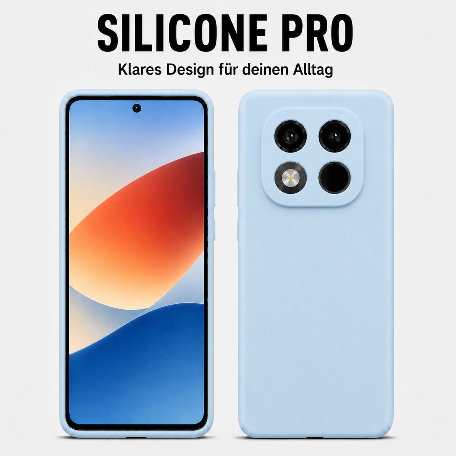 Xiaomi Redmi Note 15 Pro+ 5G Silicone Pro Silikon Hülle Wolkenblau – Detailansicht 5