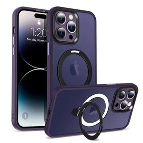 Funktionale und schützende MagSafe Hülle für iPhone 14 Pro Max in Violett