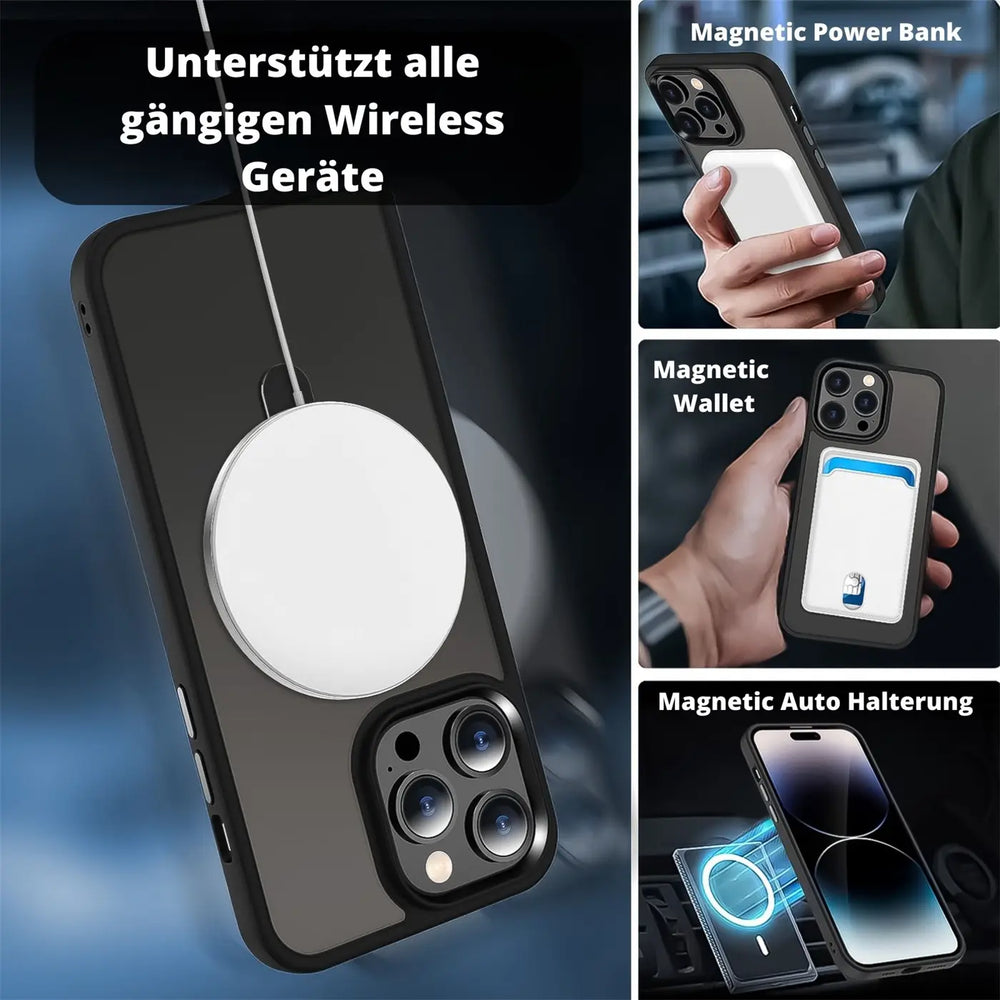 Funktionale und schützende MagSafe Hülle für iPhone 13 / 14 in Schwarz