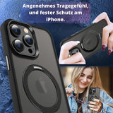 Funktionale und schützende MagSafe Hülle für iPhone 13 / 14 in Schwarz