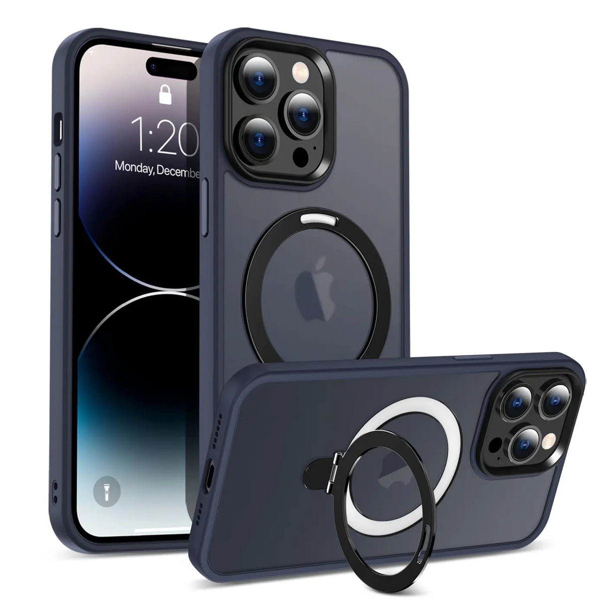 Funktionale und schützende MagSafe Hülle für iPhone 14 Pro in Dunkelblau