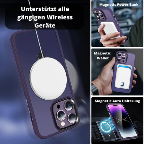 Funktionale und schützende MagSafe Hülle für iPhone 15 Plus in Violett