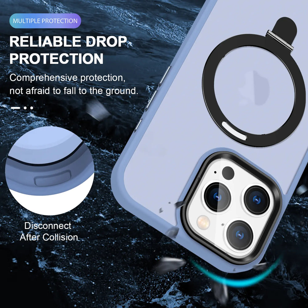 Funktionale und schützende MagSafe Hülle für iPhone 16 Pro Max in Blau