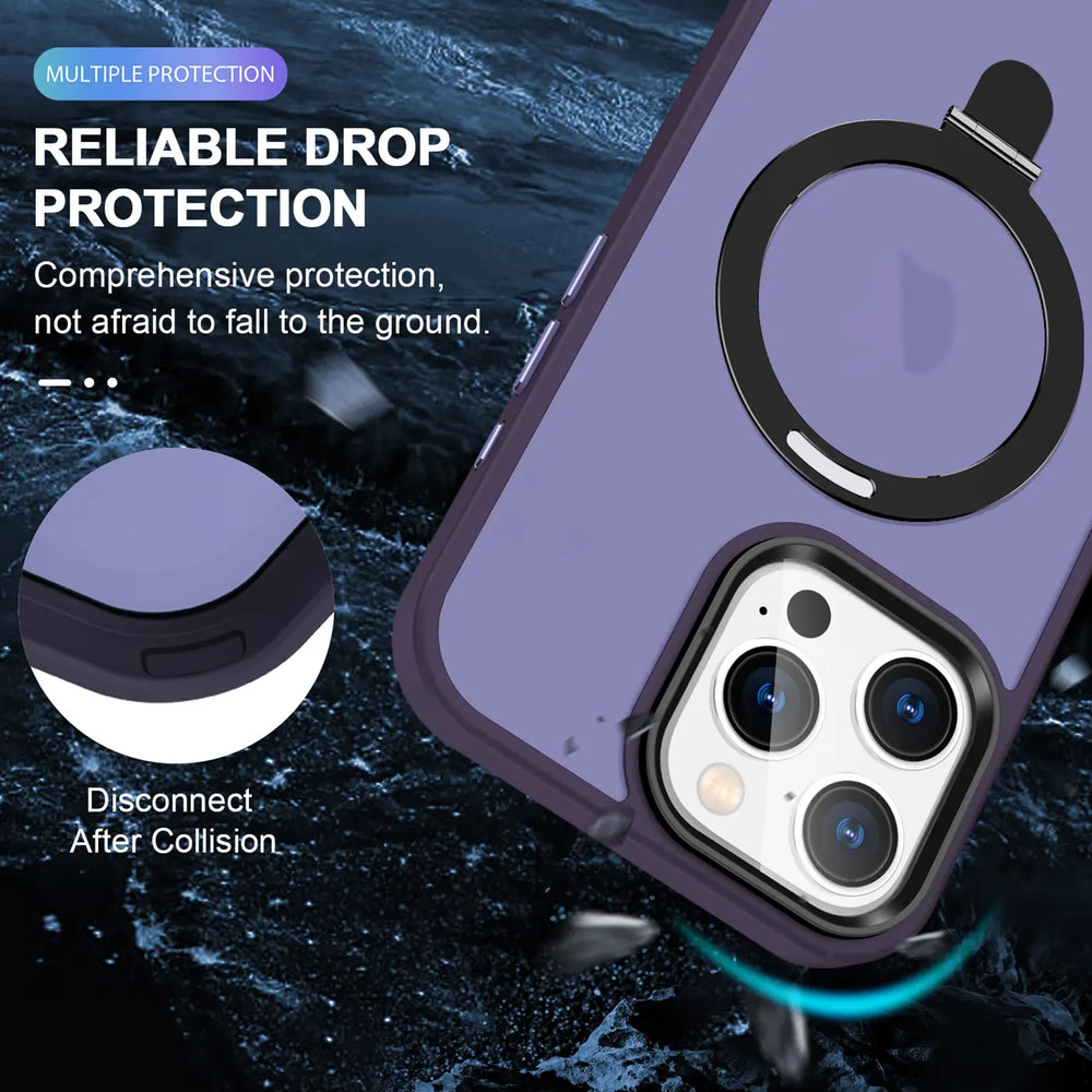 Funktionale und schützende MagSafe Hülle für iPhone 16 Pro Max in Violett