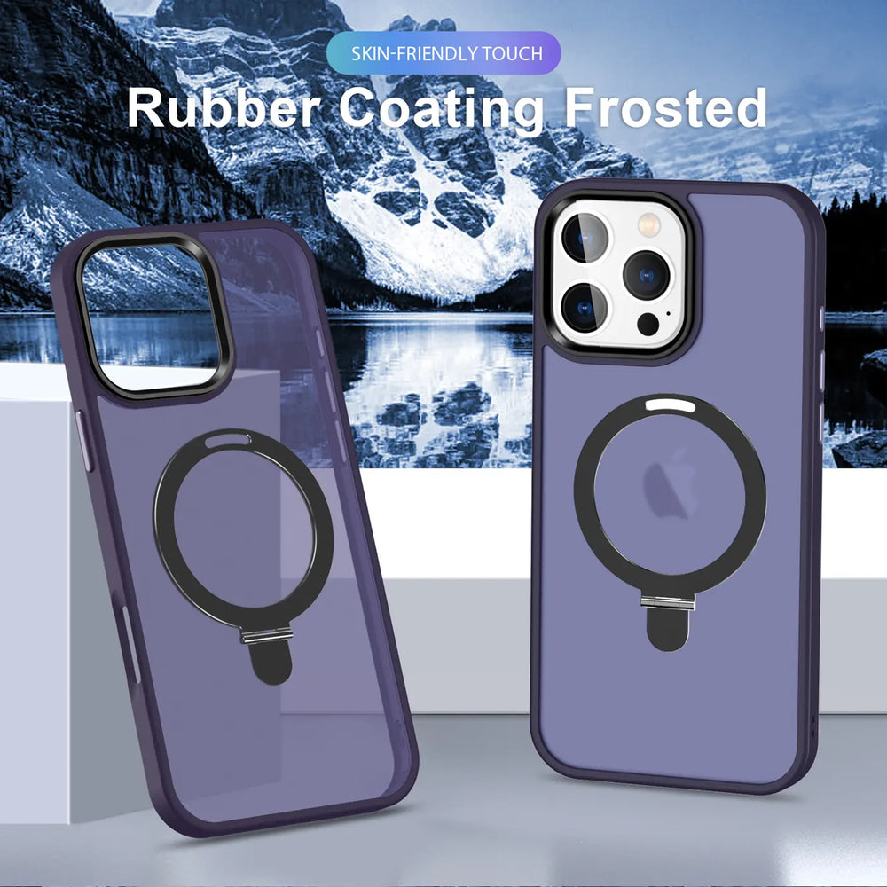 Funktionale und schützende MagSafe Hülle für iPhone 16 Pro Max in Violett