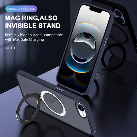 Funktionale und schützende MagSafe Hülle für Apple iPhone 16e in Dunkelblau