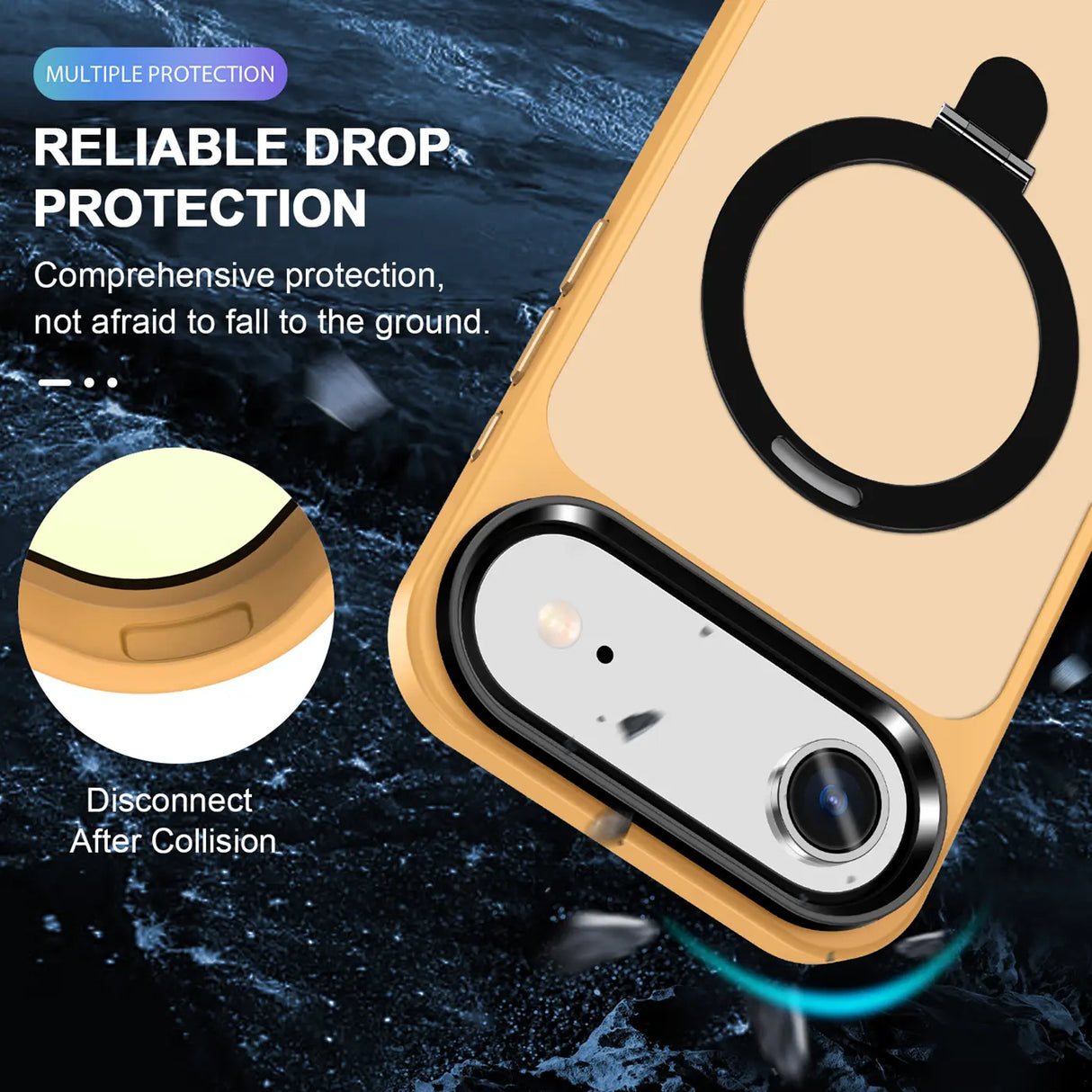 Funktionale und schützende MagSafe Hülle für iPhone 17 Air in Orange