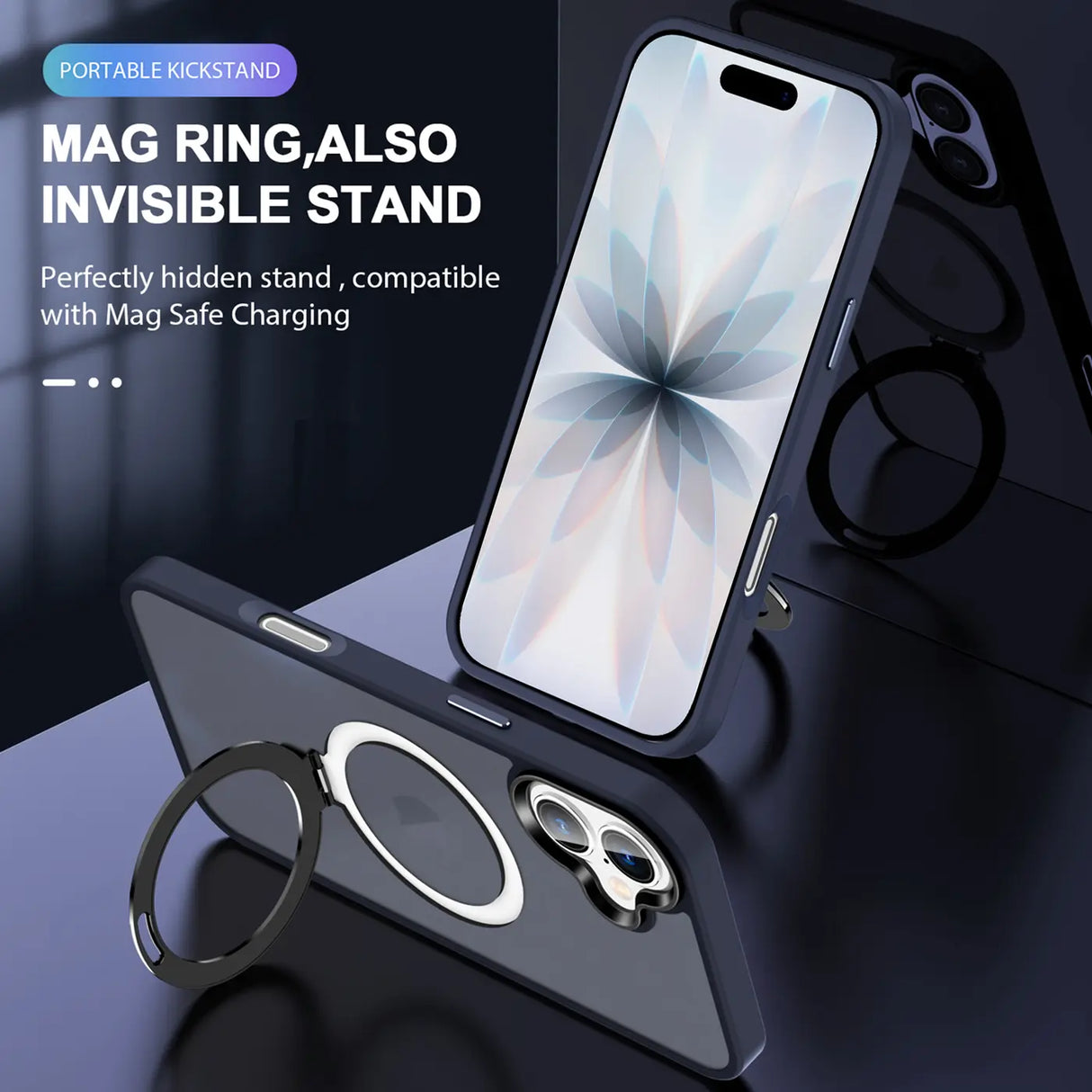 Funktionale und schützende MagSafe Hülle für iPhone 17 in Dunkelblau