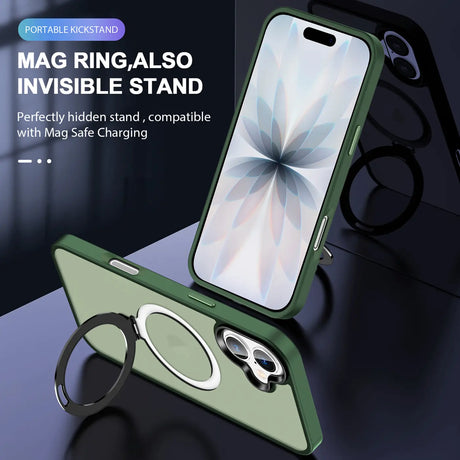 Funktionale und schützende MagSafe Hülle für iPhone 17 in Grün