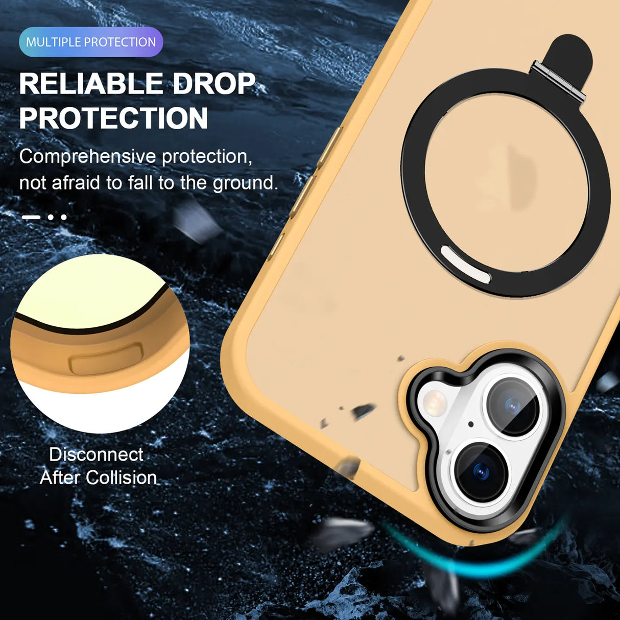 Funktionale und schützende MagSafe Hülle für iPhone 17 in Orange