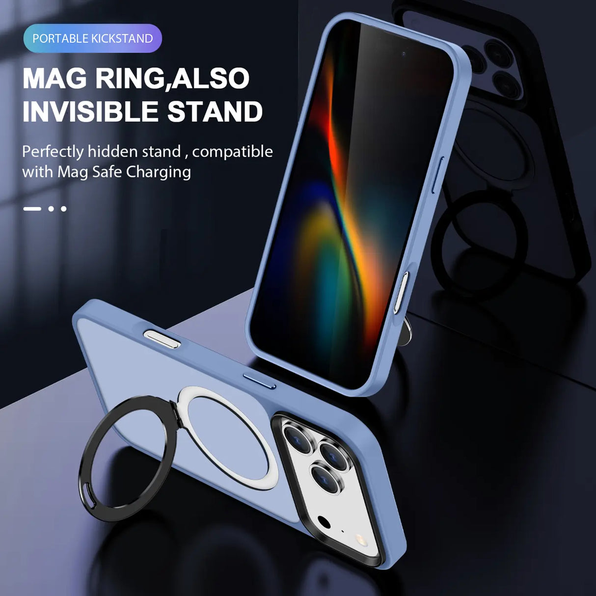 Funktionale und schützende MagSafe Hülle für iPhone 17 Pro in Blau