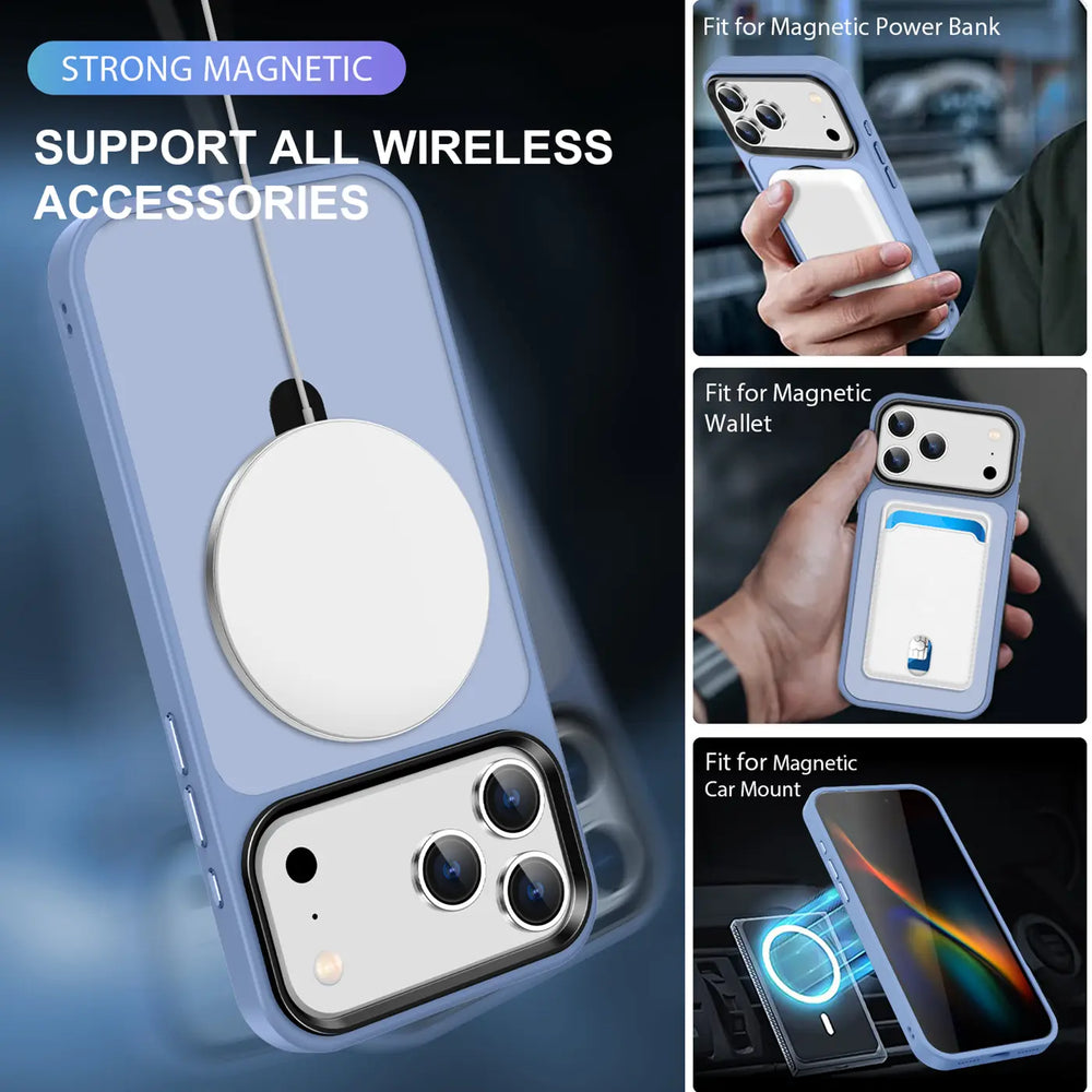 Funktionale und schützende MagSafe Hülle für iPhone 17 Pro Max in Blau