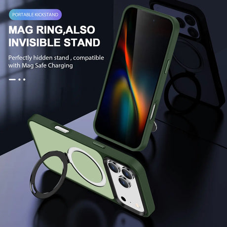 Funktionale und schützende MagSafe Hülle für iPhone 17 Pro Max in Grün