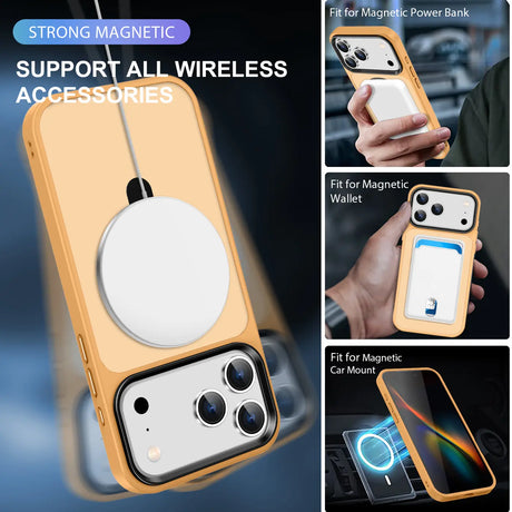 Funktionale und schützende MagSafe Hülle für iPhone 17 Pro Max in Orange