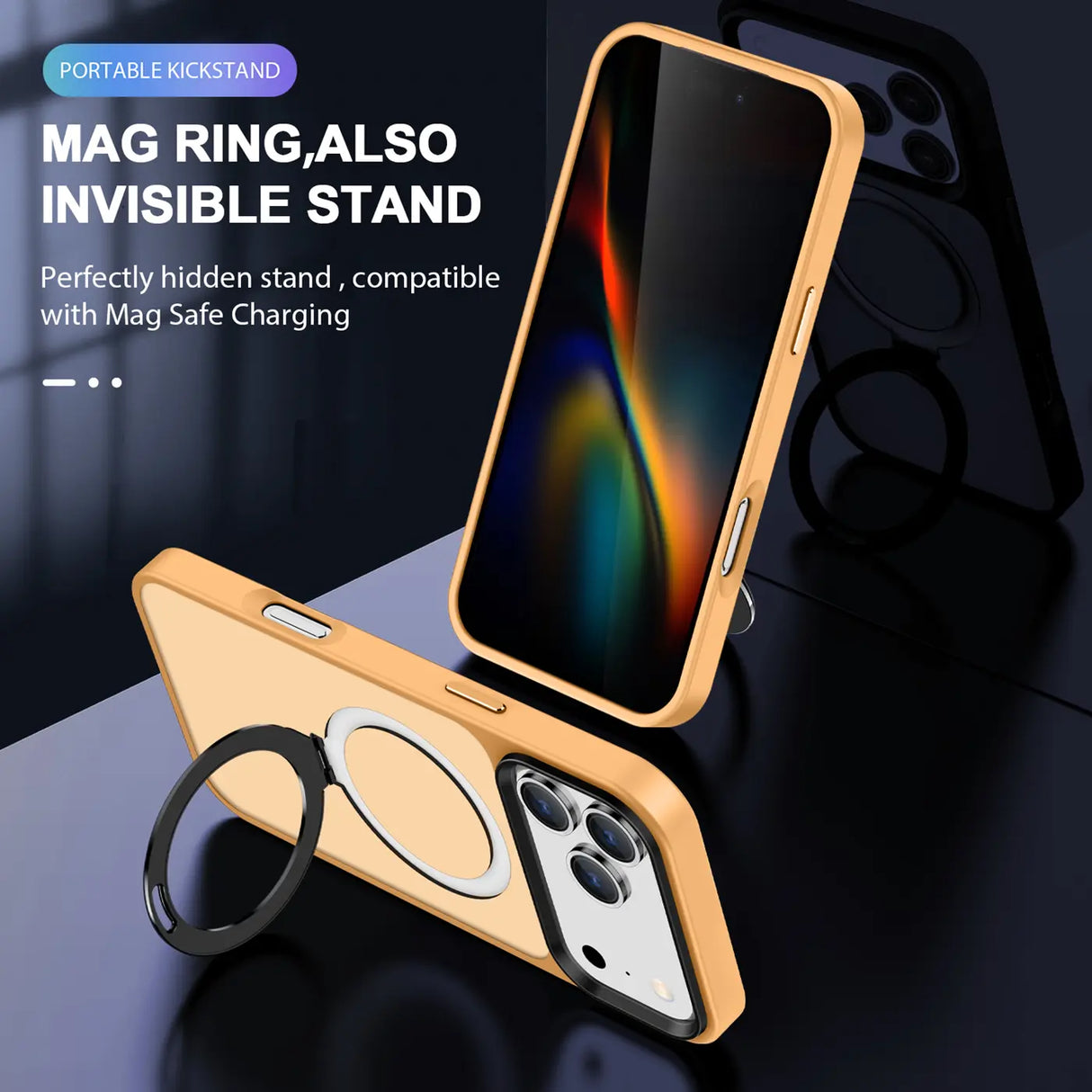 Funktionale und schützende MagSafe Hülle für iPhone 17 Pro in Orange