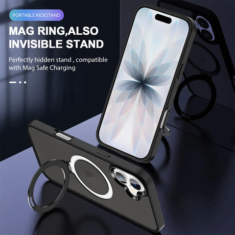 Funktionale und schützende MagSafe Hülle für iPhone 17 in Schwarz
