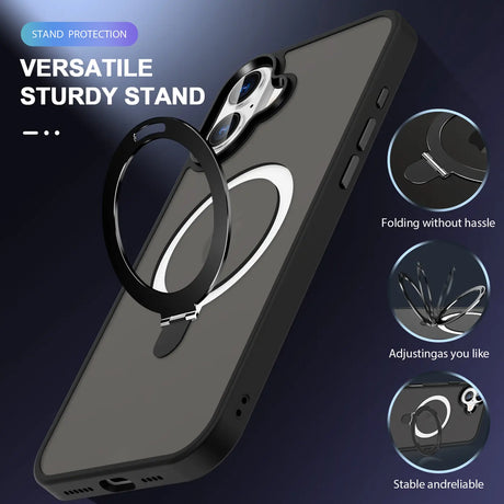 Funktionale und schützende MagSafe Hülle für iPhone 17 in Schwarz