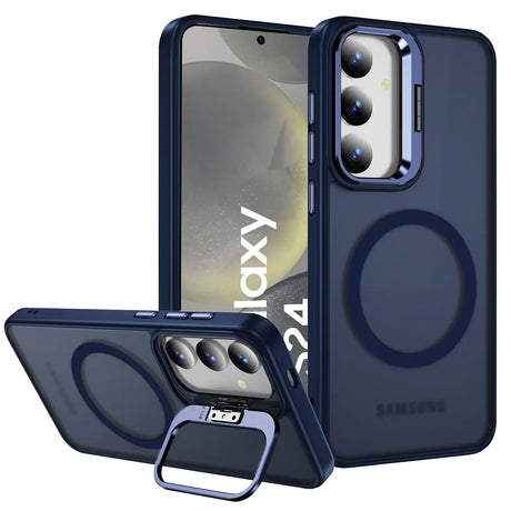 Funktionale und schützende MagSafe Hülle für Samsung Galaxy S24 in Dunkelblau