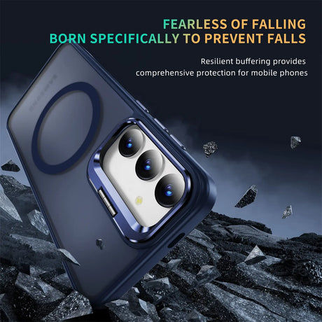 Funktionale und schützende MagSafe Hülle für Samsung Galaxy S24 in Dunkelblau