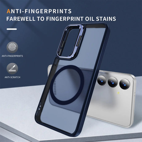 Funktionale und schützende MagSafe Hülle für Samsung Galaxy S24 in Dunkelblau