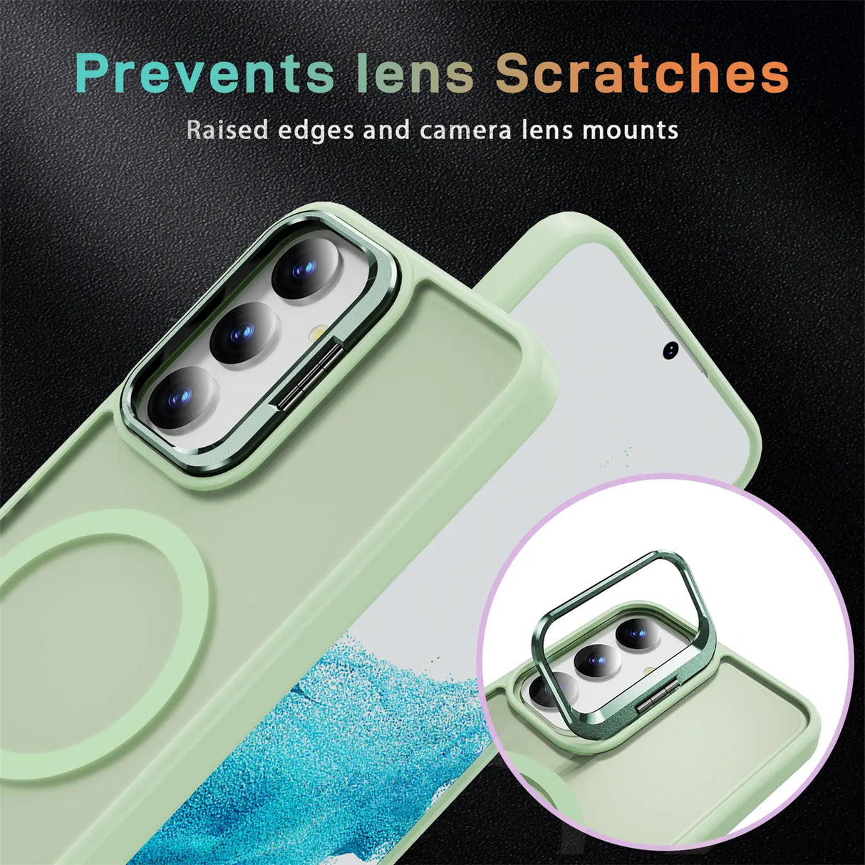 Funktionale und schützende MagSafe Hülle für Samsung Galaxy S24 Plus in Grün