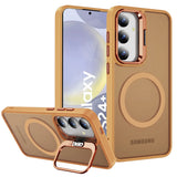 Funktionale und schützende MagSafe Hülle für Samsung Galaxy S24 Plus in Orange