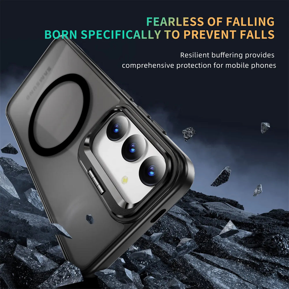 Funktionale und schützende MagSafe Hülle für Samsung Galaxy S24 Plus in Schwarz