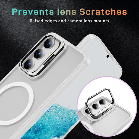 Funktionale und schützende MagSafe Hülle für Samsung Galaxy S24 Plus in Transparent