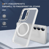 Funktionale und schützende MagSafe Hülle für Samsung Galaxy S24 Plus in Transparent