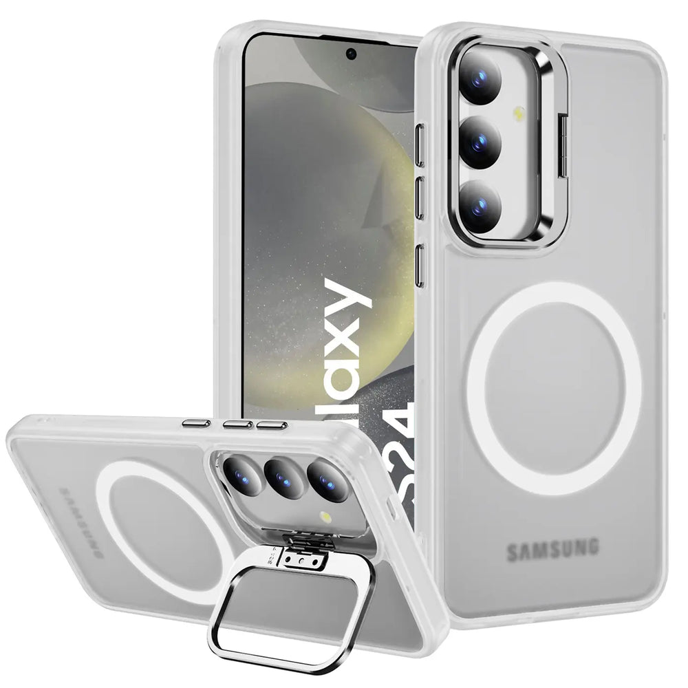 Funktionale und schützende MagSafe Hülle für Samsung Galaxy S24 in Transparent