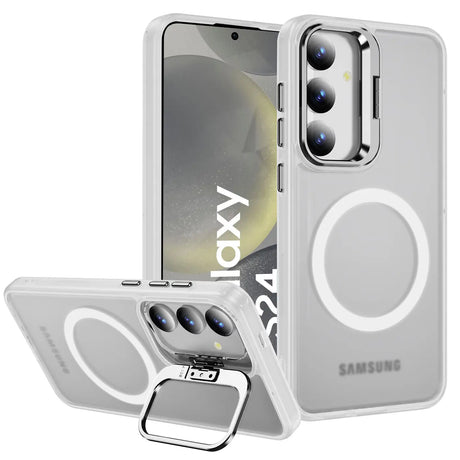 Funktionale und schützende MagSafe Hülle für Samsung Galaxy S24 in Transparent