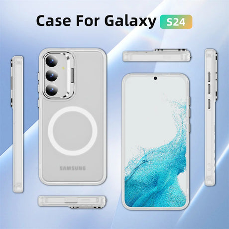 Funktionale und schützende MagSafe Hülle für Samsung Galaxy S24 in Transparent