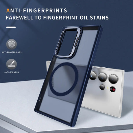 Funktionale und schützende MagSafe Hülle für Samsung Galaxy S24 Ultra in Dunkelblau