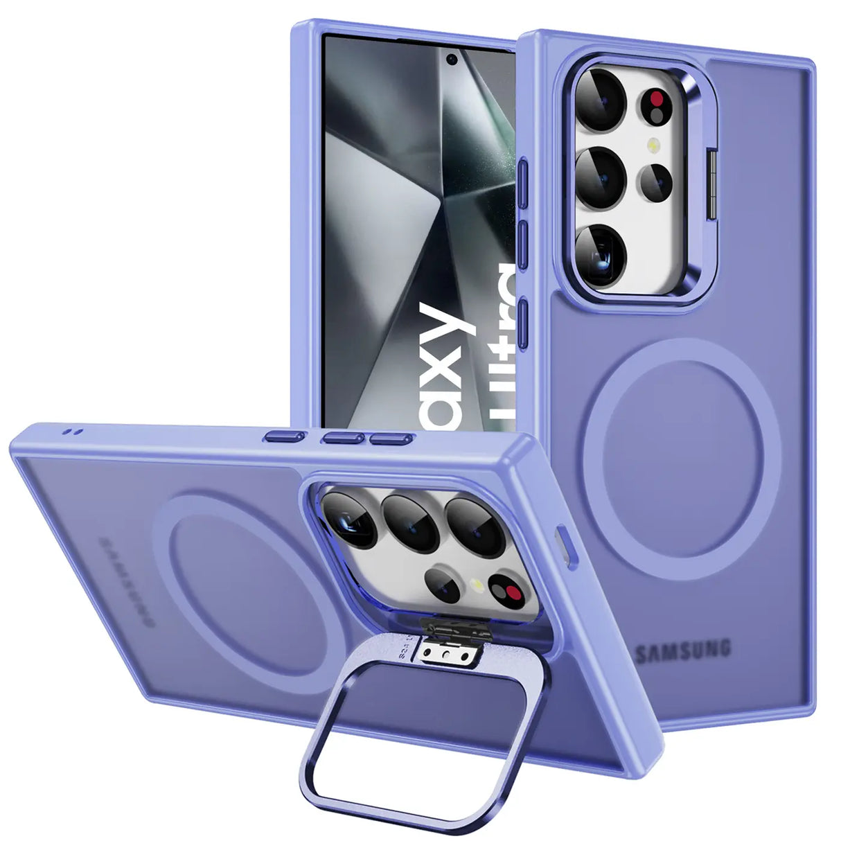 Funktionale und schützende MagSafe Hülle für Samsung Galaxy S24 Ultra in Lavendel