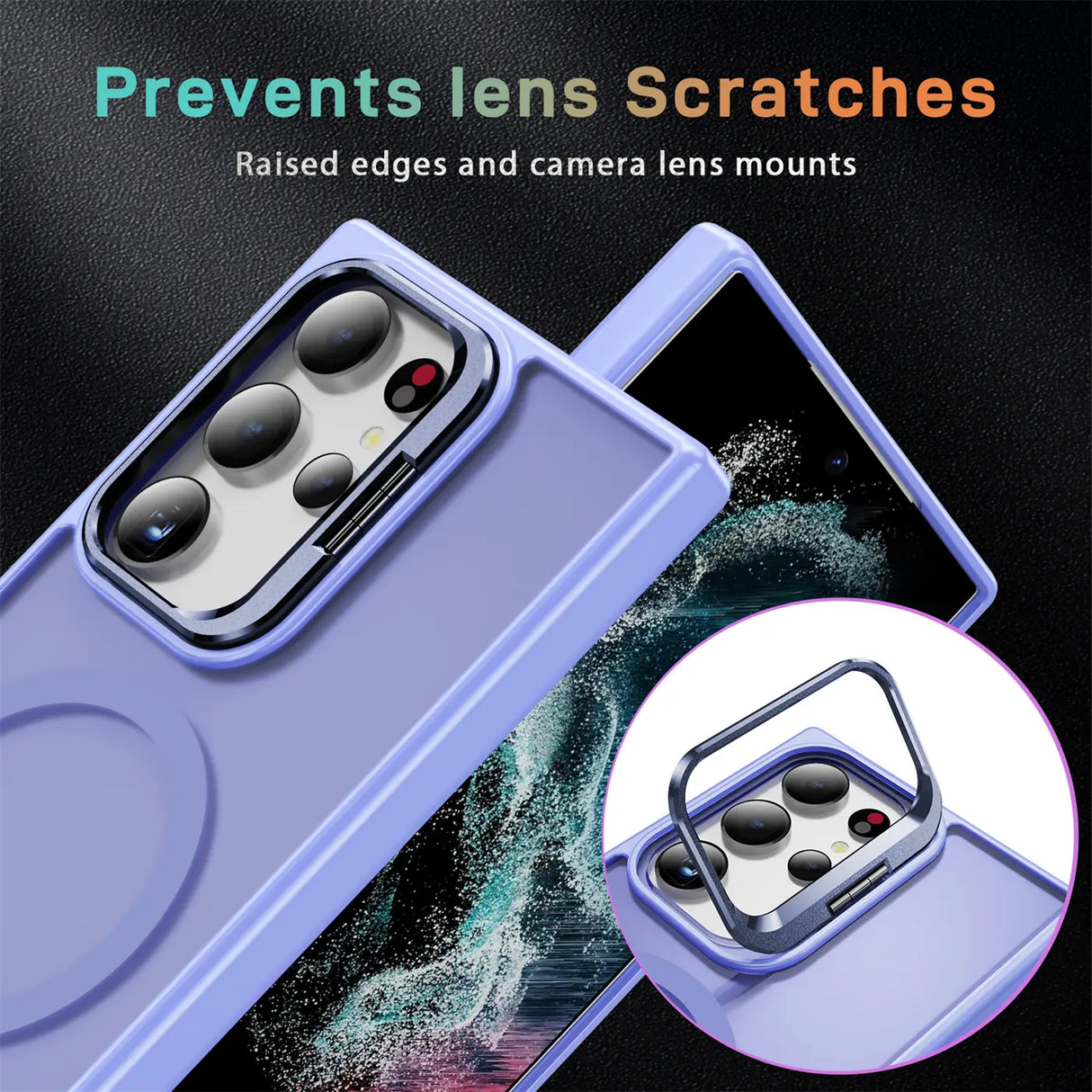 Funktionale und schützende MagSafe Hülle für Samsung Galaxy S24 Ultra in Lavendel