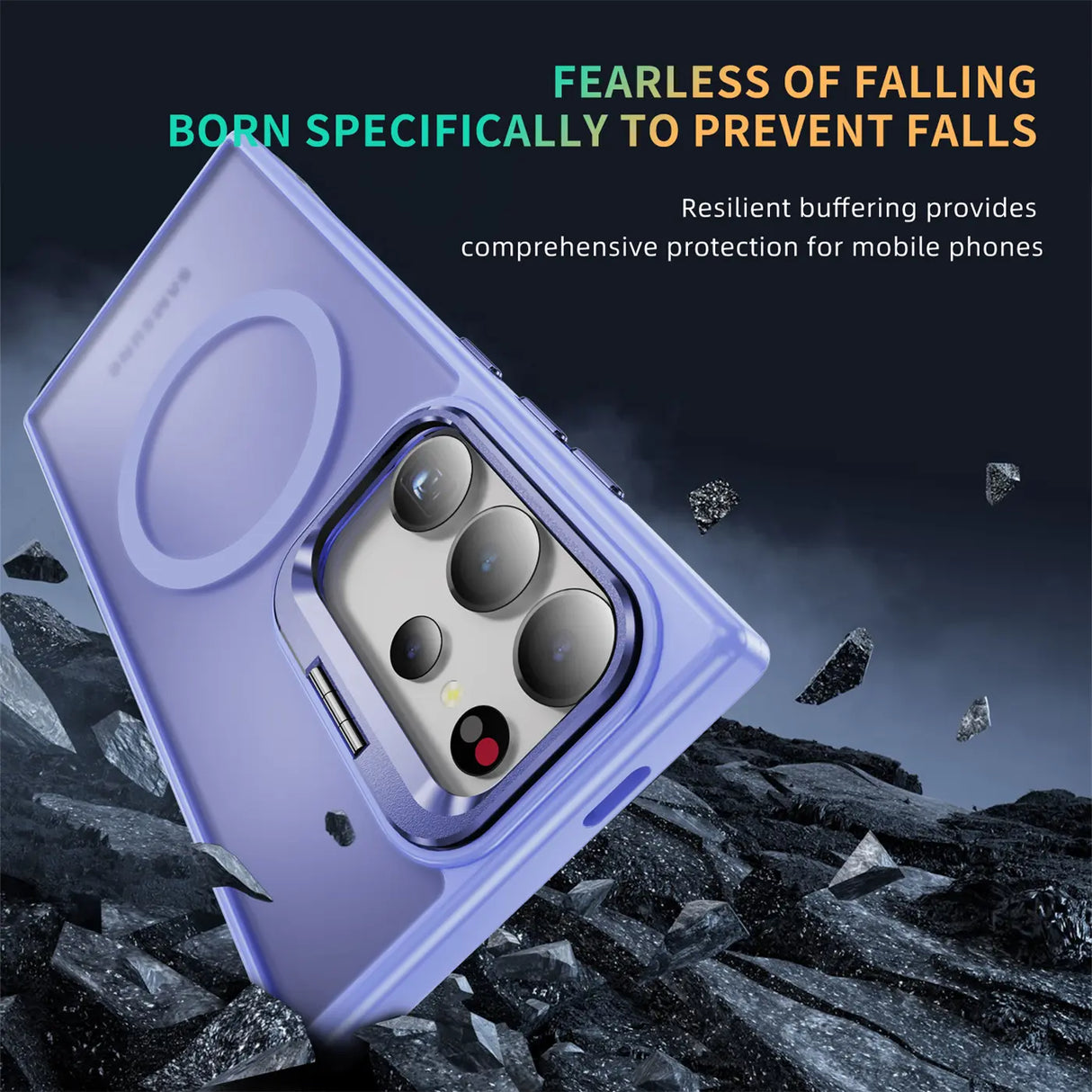 Funktionale und schützende MagSafe Hülle für Samsung Galaxy S24 Ultra in Lavendel