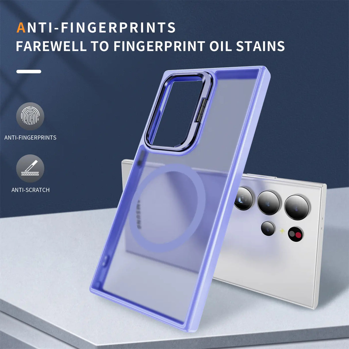 Funktionale und schützende MagSafe Hülle für Samsung Galaxy S24 Ultra in Lavendel