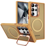 Funktionale und schützende MagSafe Hülle für Samsung Galaxy S24 Ultra in Orange